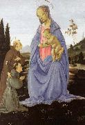 Fra Filippo Lippi Madonna with Child, St Anthony of Padua and a Friar before 1480 oil painting